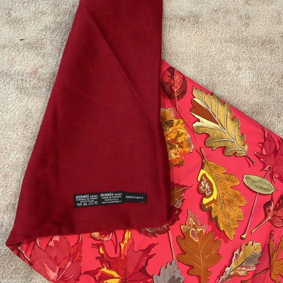 Hermes silk and angora scarf authentic 11.5X67.5 - Picture 6 of 6